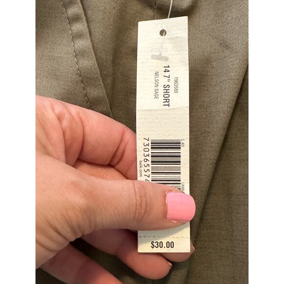 Kim Rogers khaki flat front midi shorts size 14 - Picture 9 of 11